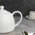 Чайник 760 мл d 13,2/6,8 см h12 см белый фарфор P.L. Proff Cuisine [1]