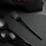 Вилка столовая 19 см матовая черный цвет Black Sapporo PVD P.L. - Davinci [12]