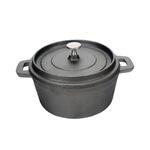 Кастрюля для подачи 12,5 см h6 см 500 мл круглая с крышкой чугун. P.L. Proff Cuisine