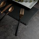 Вилка столовая 21 см матовая медный цвет черная ручка PVD Provence P.L. [12]