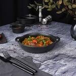 Блюдо круглое 18 см h4 см 570 мл с ручками Smooth Black Raw Stellar P.L. Proff Cuisine [4]