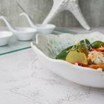Салатник 500 мл d 22 см h5,5 см Crush Gray Spots Light Green Frutti di Mare P.L. [1]
