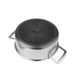 Кастрюля  5,8 л 26/23*18,5 см с крышкой New Kitchen Honeycombs нерж. с антиприг. покр. ИНДУКЦИЯ
