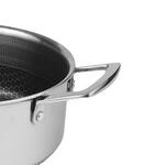 Кастрюля  5,8 л 26/23*18,5 см с крышкой New Kitchen Honeycombs нерж. с антиприг. покр. ИНДУКЦИЯ