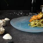 Блюдо овальное 36*20 см h3 см Blue Sunset матовое стекло P.L. Proff Cuisine [4]
