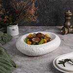 Блюдо овальное для подачи 22,5*18,5 см h5,5 см Organic белое фарфор P.L. Proff Cuisine [3]