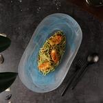 Блюдо овальное 36*20 см h3 см Blue Sunset матовое стекло P.L. Proff Cuisine [4]