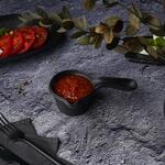Соусник 100 мл d 7 см h5 см круглый с ручкой фарфор Smooth Black Raw Stellar P.L. Proff Cuisine [6]