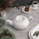 Чайник 850 мл d 15,5 см h9,5 см белый фарфор NEW P.L. Proff Cuisine [1]