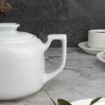 Чайник 500 мл d 11,8 см h11,4 см с фильтром белый фарфор P.L. Proff Cuisine [1]