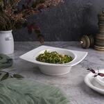 Салатник 185 мл 15*15 см h4,5 см с бортом Asymmetry белый фарфор NEW P.L. Proff Cuisine [6]