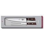 Набор Victorinox: универсальный нож 19 см + вилка для мяса 15 см, ручка розовое дерево