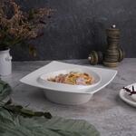 Салатник  400 мл 20*20 см h5,5 см с бортом Asymmetry белый фарфор NEW P.L. Proff Cuisine [3]