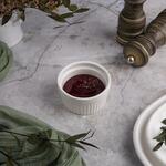 Соусник 110 мл d 7,6 см h4,2 см круглый Рамекин рельефный белый фарфор P.L. Proff Cuisine [6]