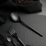 Ложка столовая 19,5 см матовая черный цвет Black Sapporo PVD P.L. - Davinci [12]