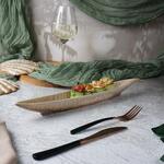 Блюдо овальное 44*5 см h4 см 200 мл для закусок Pearl Fish Sea Stone Frutti di Mare P.L. [4]