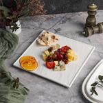 Блюдо квадратное 25,5*25,5 см h1,5 см Relief белое фарфор P.L. Proff Cuisine [3]