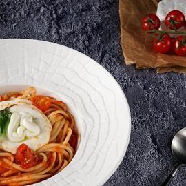 Тарелка глубокая 340 мл d 25 см h7,7 см для пасты, для супа White Raw Wood P.L. Proff Cuisine [3]