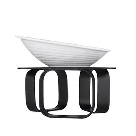 Подставка фуршетная стойка 24*23 см h15,5 см черный металл + салатник 28,5*23 см h5 см меламин P.L.