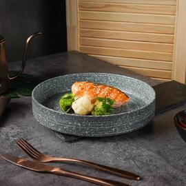 Тарелка с бортом 25 см h4,5 см глазурь Glossy Stone Untouched Taiga P.L. Proff Cuisine [1]