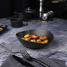 Салатник 260 мл 15*13,5 см h4,8 см Wave Up Smooth Black Raw Stellar P.L. Proff Cuisine [6]