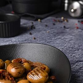 Салатник 260 мл 15*13,5 см h4,8 см Wave Up Smooth Black Raw Stellar P.L. Proff Cuisine [6]