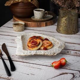 Блюдо овальное 28*24 см h3,4 см Brown Spider Silk P.L. Proff Cuisine [4]