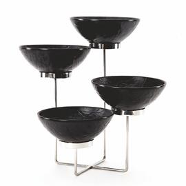 Подставка фуршетная стойка 40*40*44 см нерж. + 4 салатника меламин P.L.Hotelware