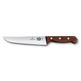 Нож для нарезки Victorinox Rosewood, волнистое лезвие, 18 см, ручка розовое дерево