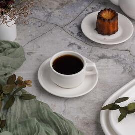 Кофейная пара 100 мл белая d 7,5 см h4,5 см фарфор Stackable P.L. Proff Cuisine [6]