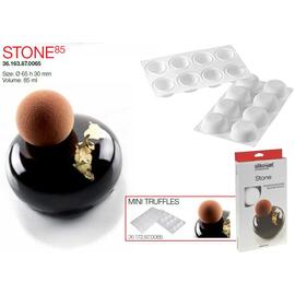 Форма кондитерская Silikomart STONE 85, силикон, ячейки 65*30 мм, Италия