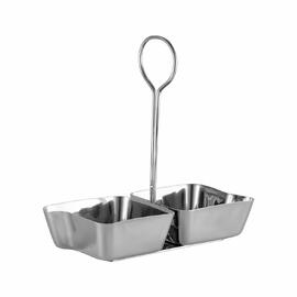 Емкость для подачи закусок/снэков двойная 285 мл 19*10,5 см h21,8 см нерж. P.L.Hotelware