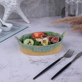 Блюдо для подачи 19,5*11,2 см h4,4 см 450 мл с ручками Green Frutti di Mare P.L. [1]