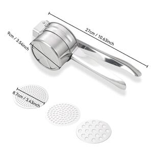Пресс для овощей, картофеля 3 диска d 9 см h6,5 см l 27 см нерж. P.L. Proff Cuisine