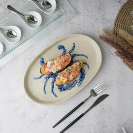 Блюдо овальное 29*18 см h2,5 см Crab Blue Frutti di Mare P.L. [1]