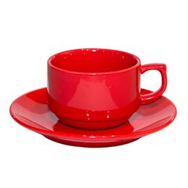 Чайная пара 180 мл красная d 8,2 см h5,5 см Barista (Бариста) красная Stackable P.L. [4]