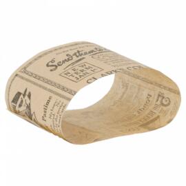 Обёрточная полоска для сэндвича/ролла "Газета" 7*26 см, 5000 шт/уп, жиростойкая бумага,