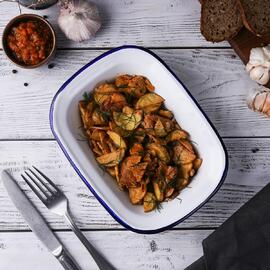 Блюдо для подачи 22*16,5 см h5 см 700 мл Blue Rim эмалированая сталь SUNNEX [1]