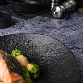 Салатник 800 мл 25,5*23 см h5 см Wave Up Black Raw Stellar P.L. Proff Cuisine [1]