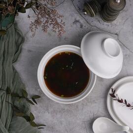 Бульонница мисосупница 450 мл d 15,3 см h10,5 см с крышкой белая фарфор P.L. Proff Cuisine [3]