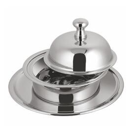 Масленка икорница 100/260 мл d 10/15 см h10 см с крышкой нерж. P.L. Hotelware