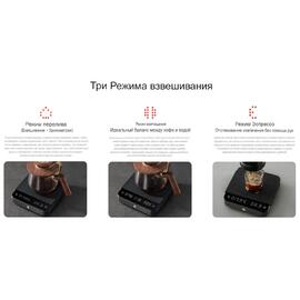 Весы кофейные портативные SMART SCALE 3.0 PRO (POUR-OVER) черные 0,3-2000гр батарея 2500mAH ZeroHero