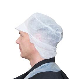 Шапочка с козырьком, 30 см, флизилин, 50 шт