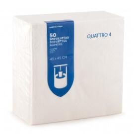 Салфетка бумажная QUATTRO четырехслойная, 45*45 см, 50 шт, Garcia de PouИспания