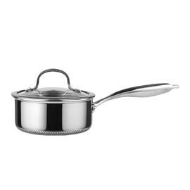 Сотейник 2,7 л с крышкой 20/18,5*14,5 см New Kitchen Honeycombs нерж. с антиприг. покр. ИНДУКЦИЯ