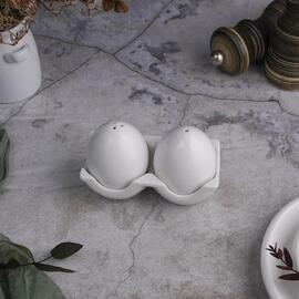 Набор для специй 2 предмета Яйцо на подставке белый фарфор P.L. Proff Cuisine [1]