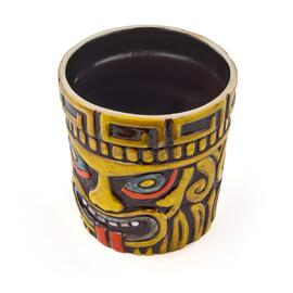 Бокал стакан для коктейля 430 мл "Тики" d 9,4 см h9,7 см желто-коричневый керамика B'Guys P.L.