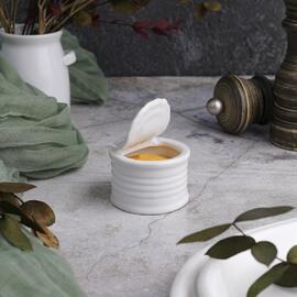 Соусник  40 мл d 4,8 см h3,3 см "Консервная банка" круглый белый фарфор P.L. Proff Cuisine [6]