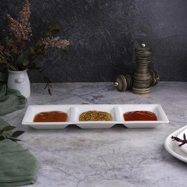 Менажница 30,8*11 см h2,5 см 3 отделения белая фарфор NEW P.L. Proff Cuisine [6]