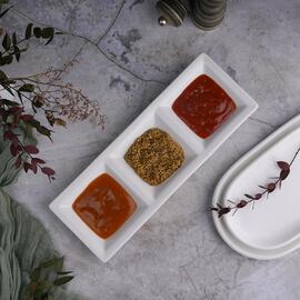 Менажница 30,8*11 см h2,5 см 3 отделения белая фарфор NEW P.L. Proff Cuisine [6]